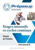 Stages intensifs et cycles continus