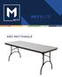 DURABLE LIGHTWEIGHT TABLES ABS RECTANGLE